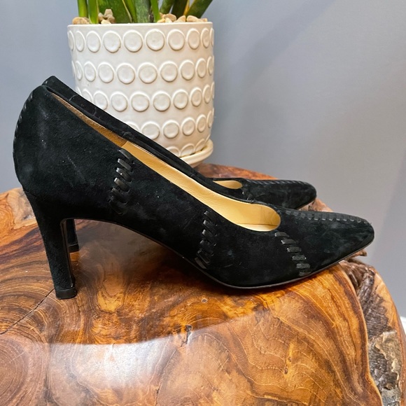 Salvatore Ferragamo Womens suede and leather stitch shoes pumps size 6 - Picture 6 of 9